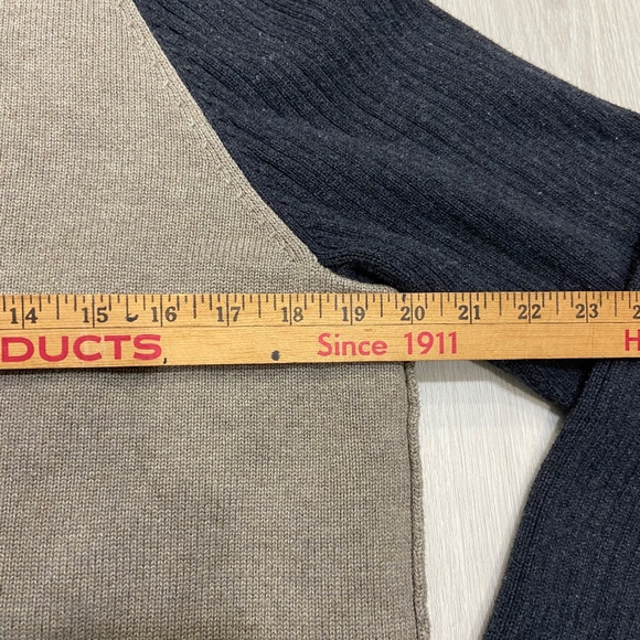 Carbon 2 Cobalt Sweater Men's Medium Sherpa Fleece Lined Full Zip Beige Gray - Picture 10 of 12